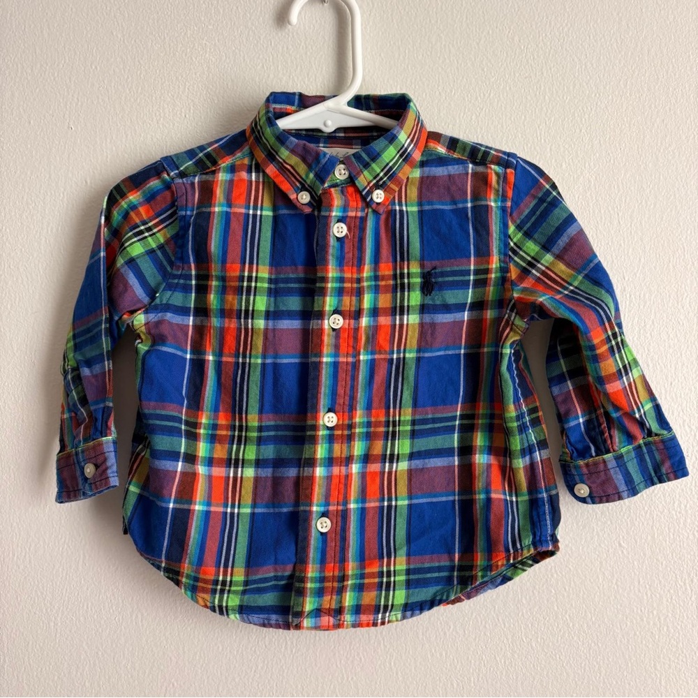 Ralph Lauren Kids Plaid Shirt - Blue, Green, Orange